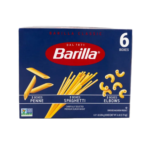 Paquete variado de pasta Barilla (paquete de 6)